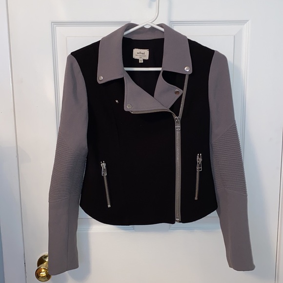 Aritzia Wilfred Montesson Moto Jacket Black and Grey Size 2 (XS) - Picture 1 of 11